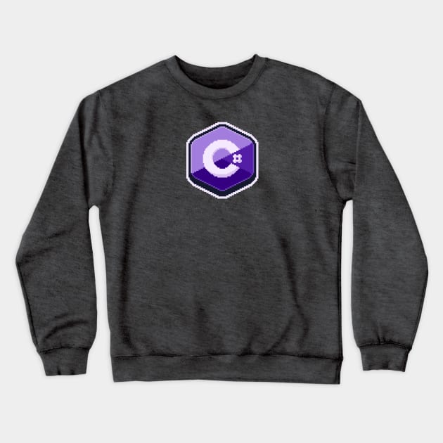 C# PixelArt Crewneck Sweatshirt by astrellonart